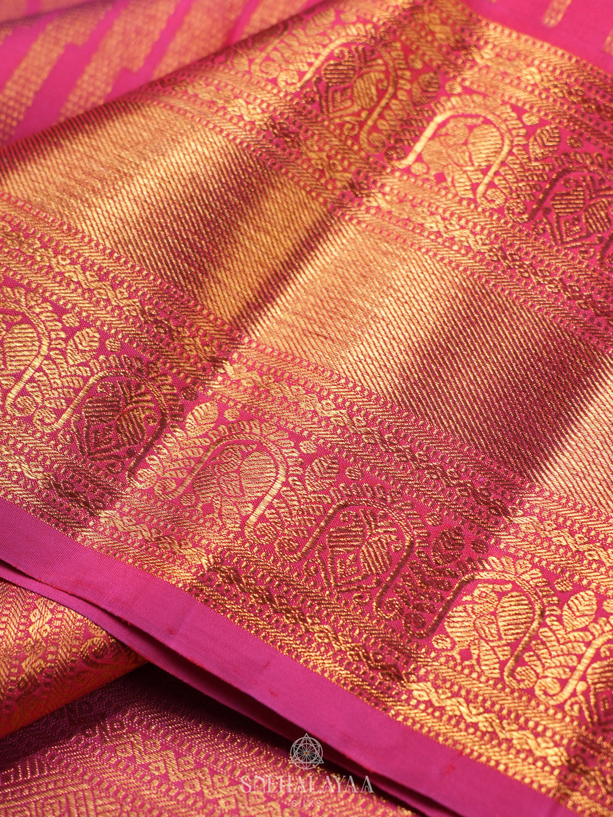 Pink Kanjivaram Silk Saree