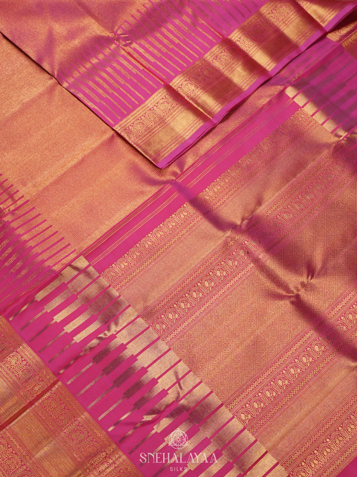 Pink Kanjivaram Silk Saree