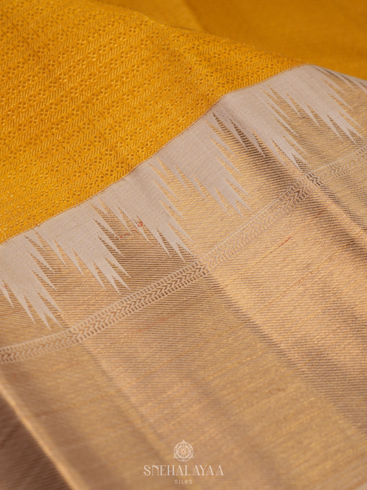 Mango Yellow Kanjivaram Silk Saree