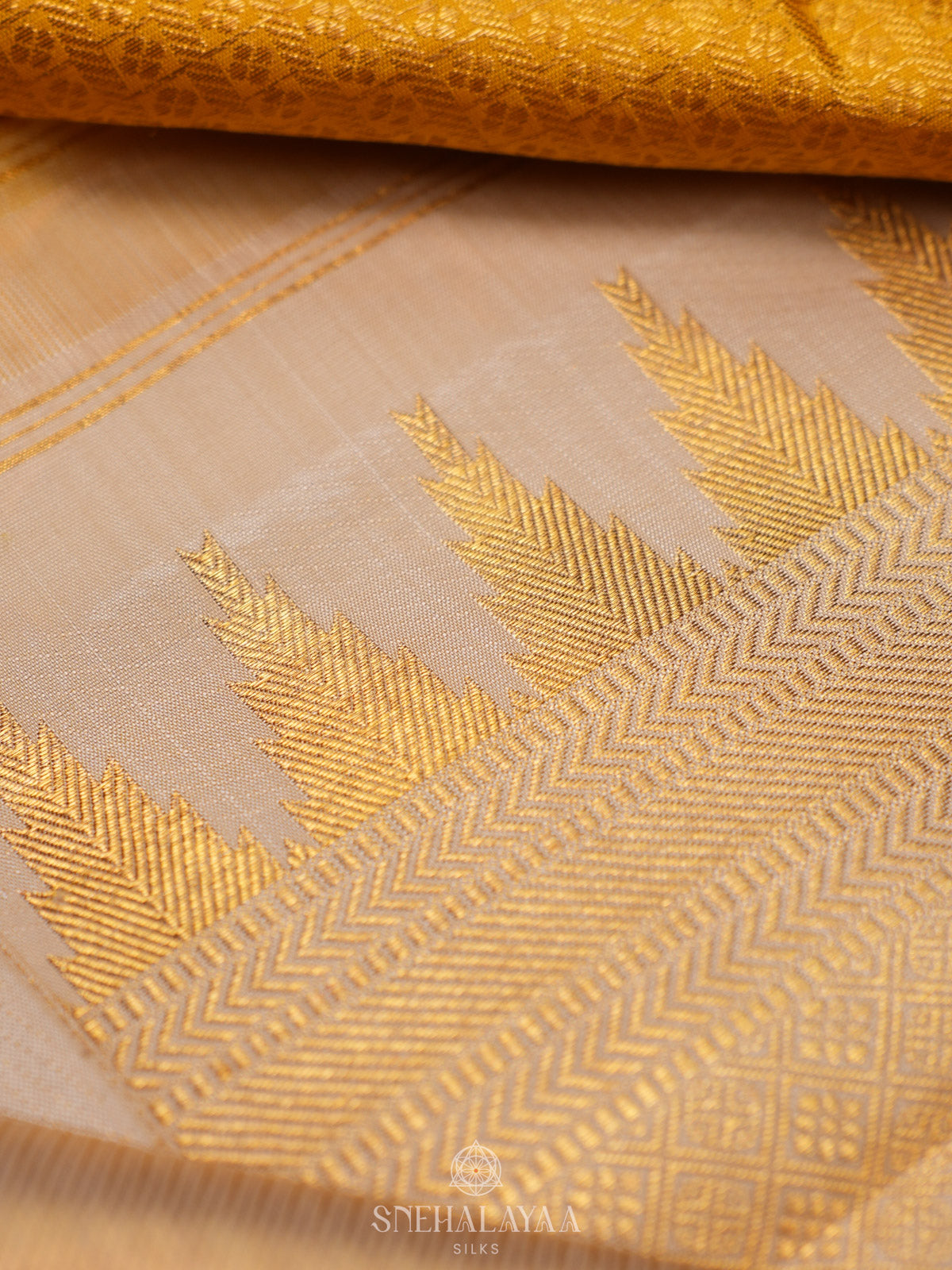 Mango Yellow Kanjivaram Silk Saree