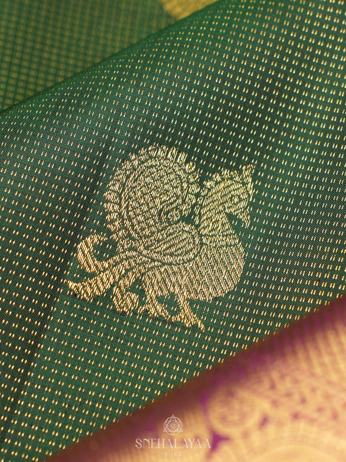Forest Green Kanjivaram Silk Saree