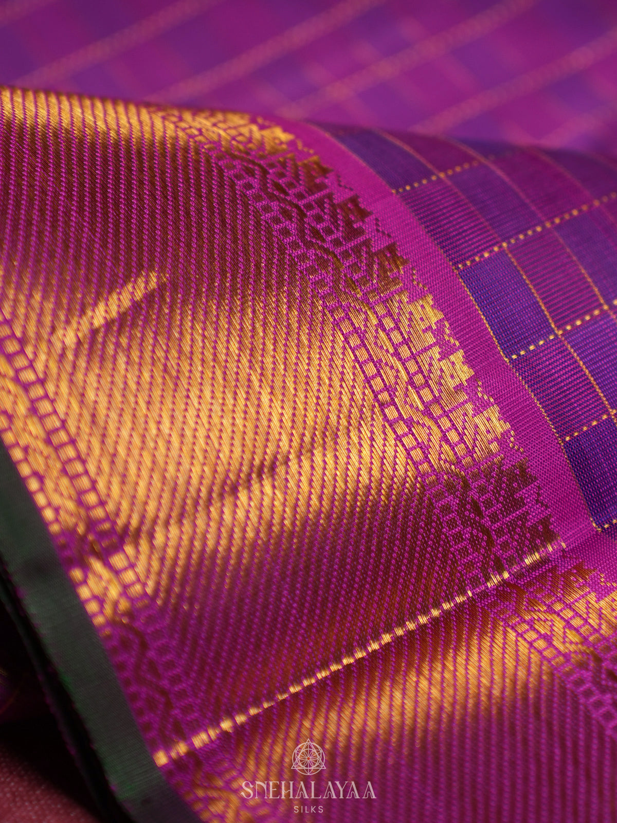 Violet Kanjivaram Silk Saree