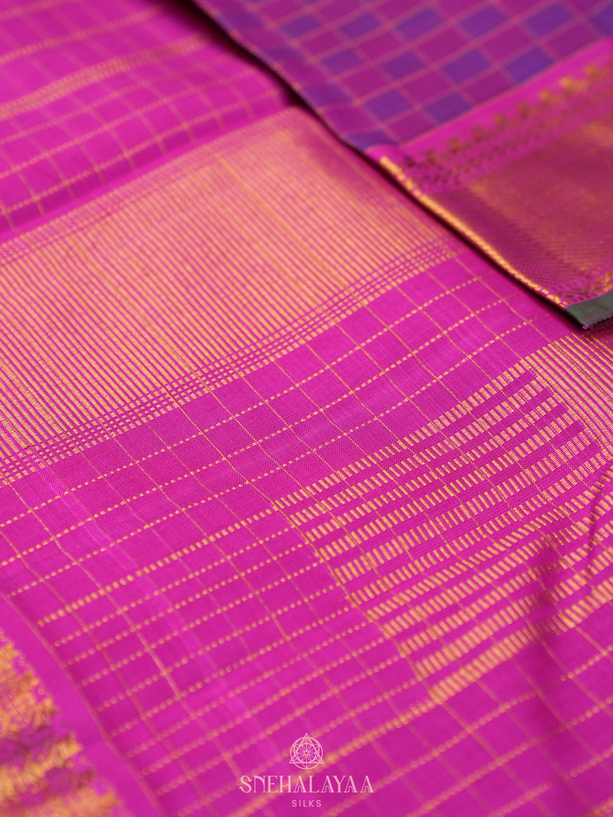 Violet Kanjivaram Silk Saree