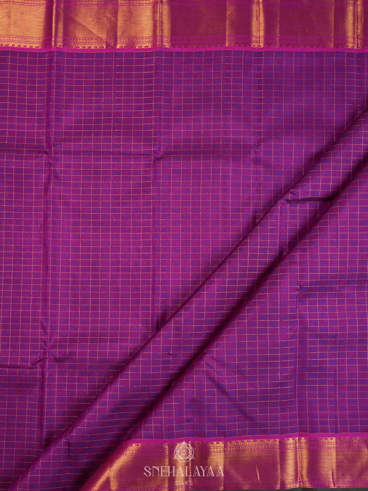 Violet Kanjivaram Silk Saree