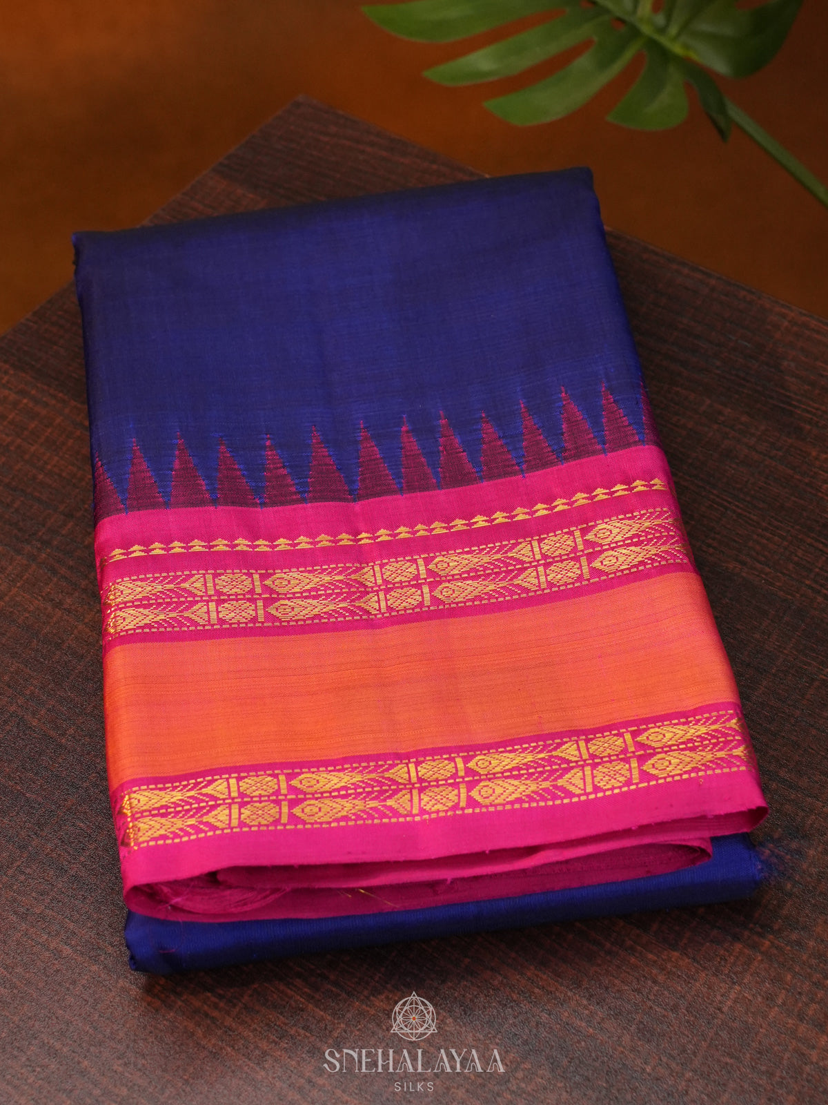 Navy Blue Kanjivaram Silk Saree