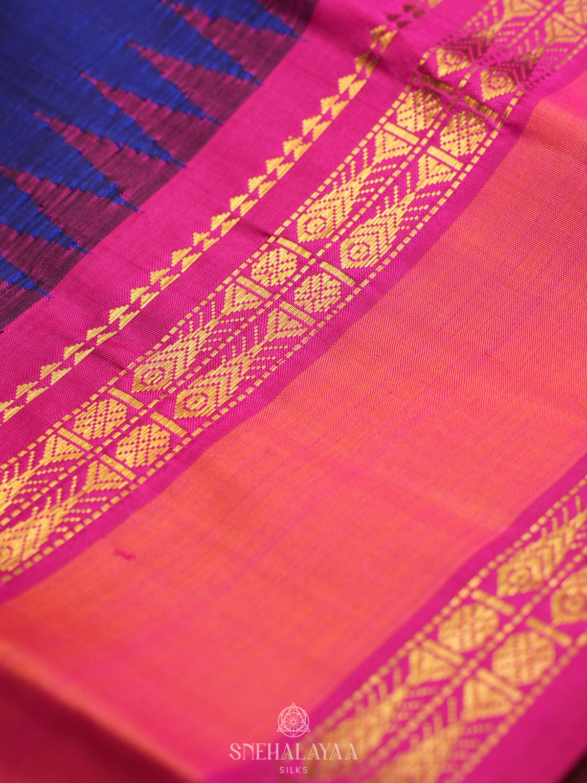 Navy Blue Kanjivaram Silk Saree