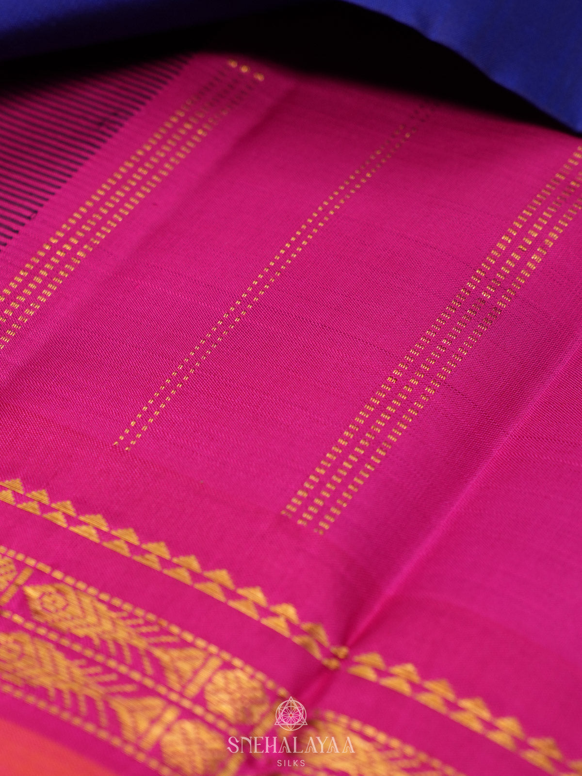 Navy Blue Kanjivaram Silk Saree