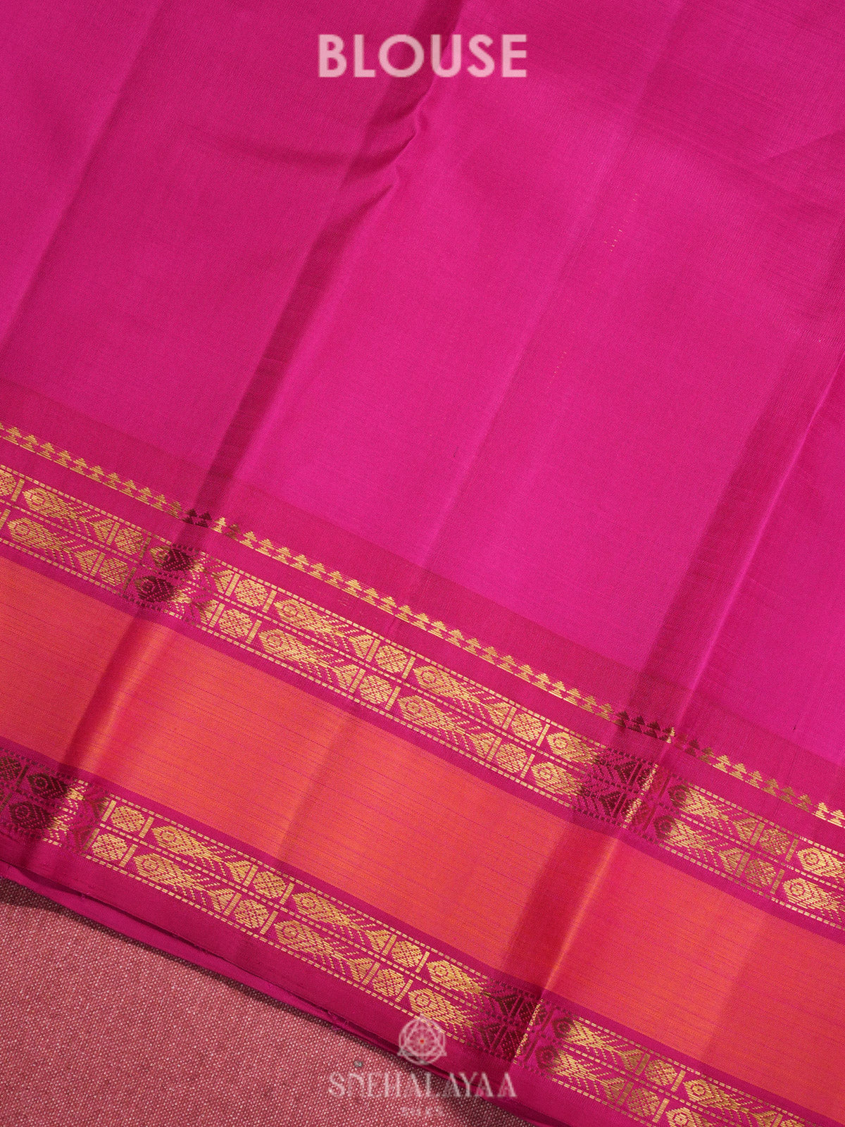 Navy Blue Kanjivaram Silk Saree