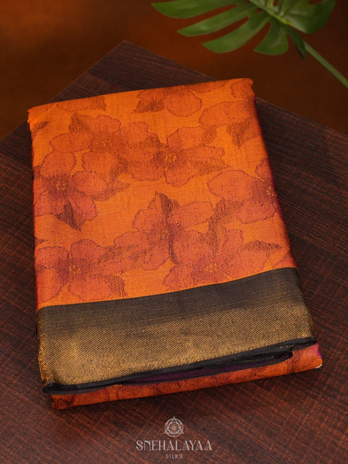 Orange Kanjivaram Silk Saree