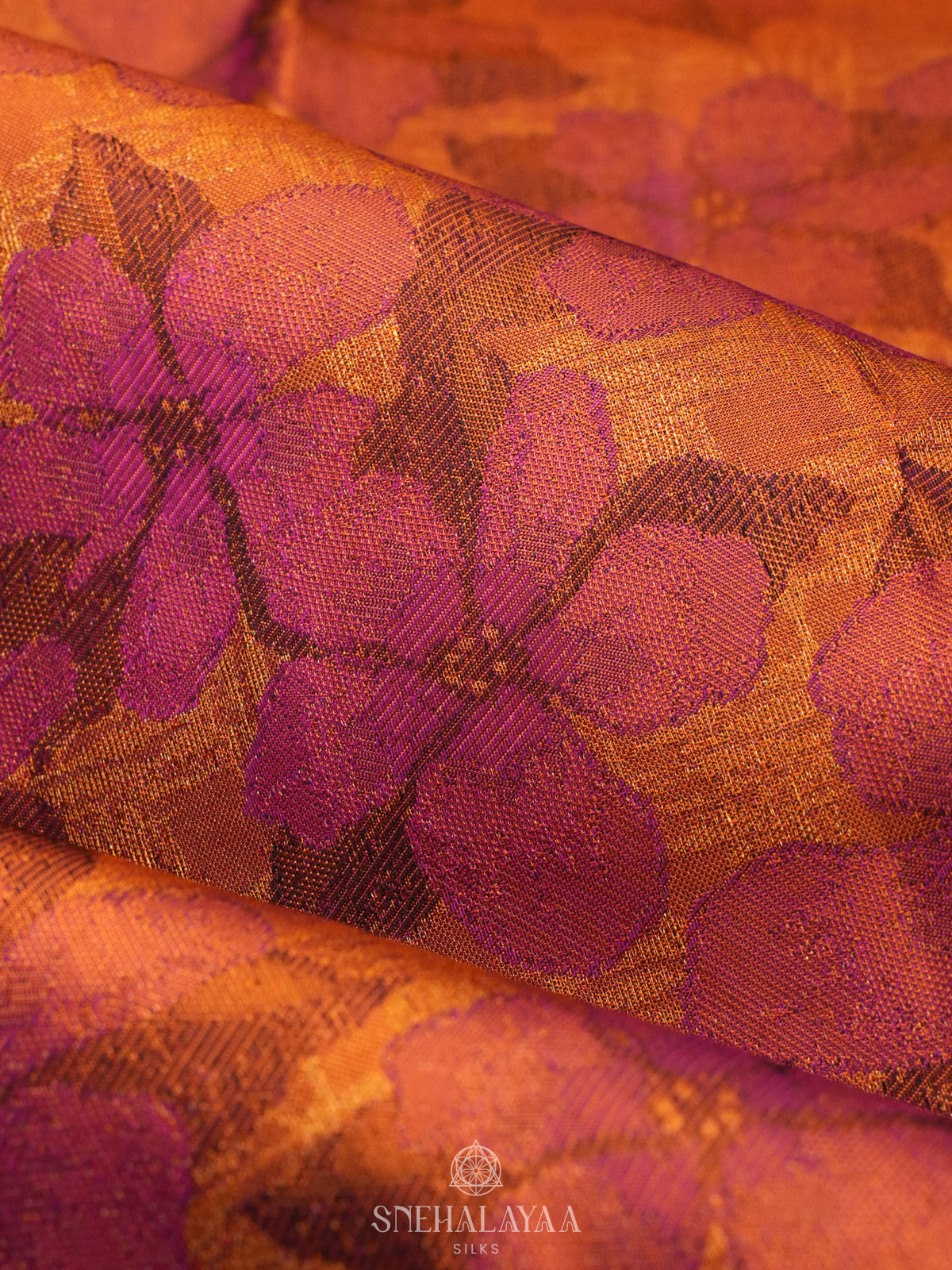 Orange Kanjivaram Silk Saree