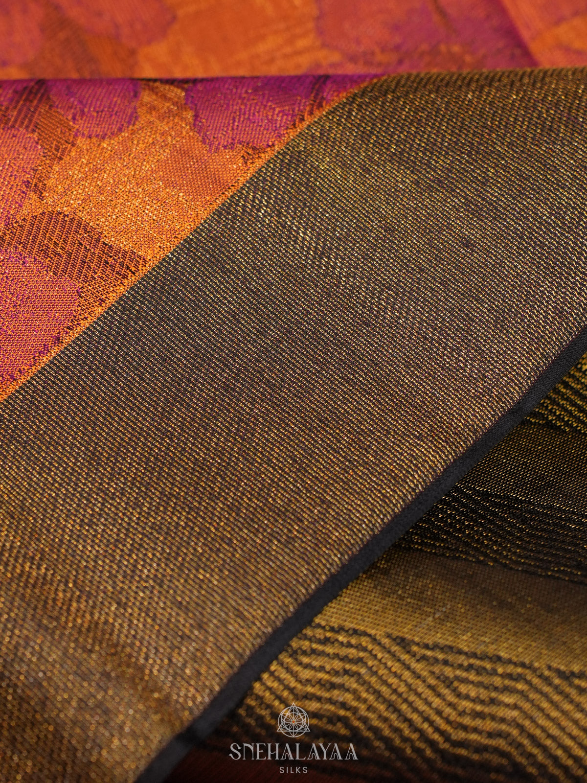Orange Kanjivaram Silk Saree
