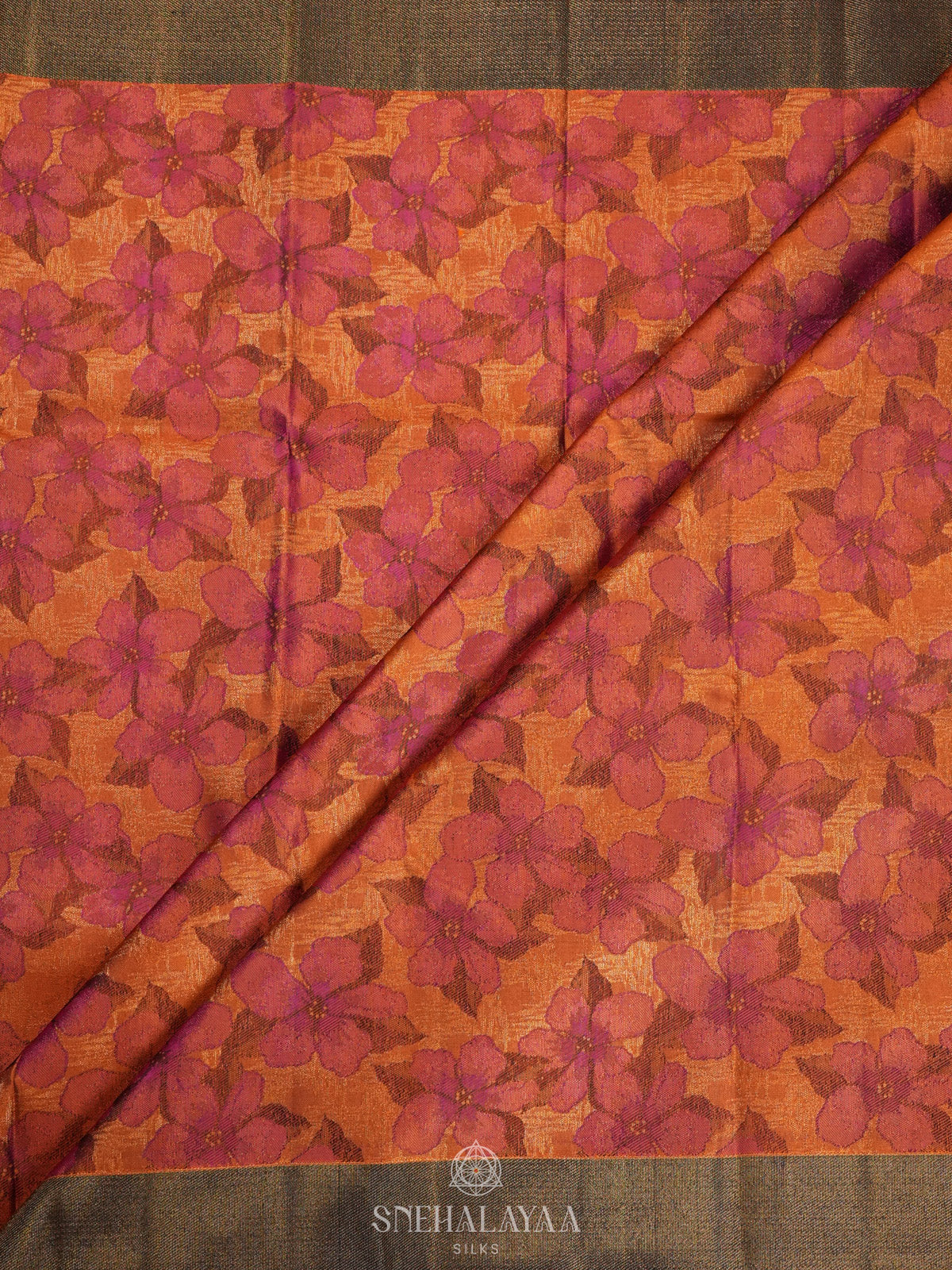 Orange Kanjivaram Silk Saree