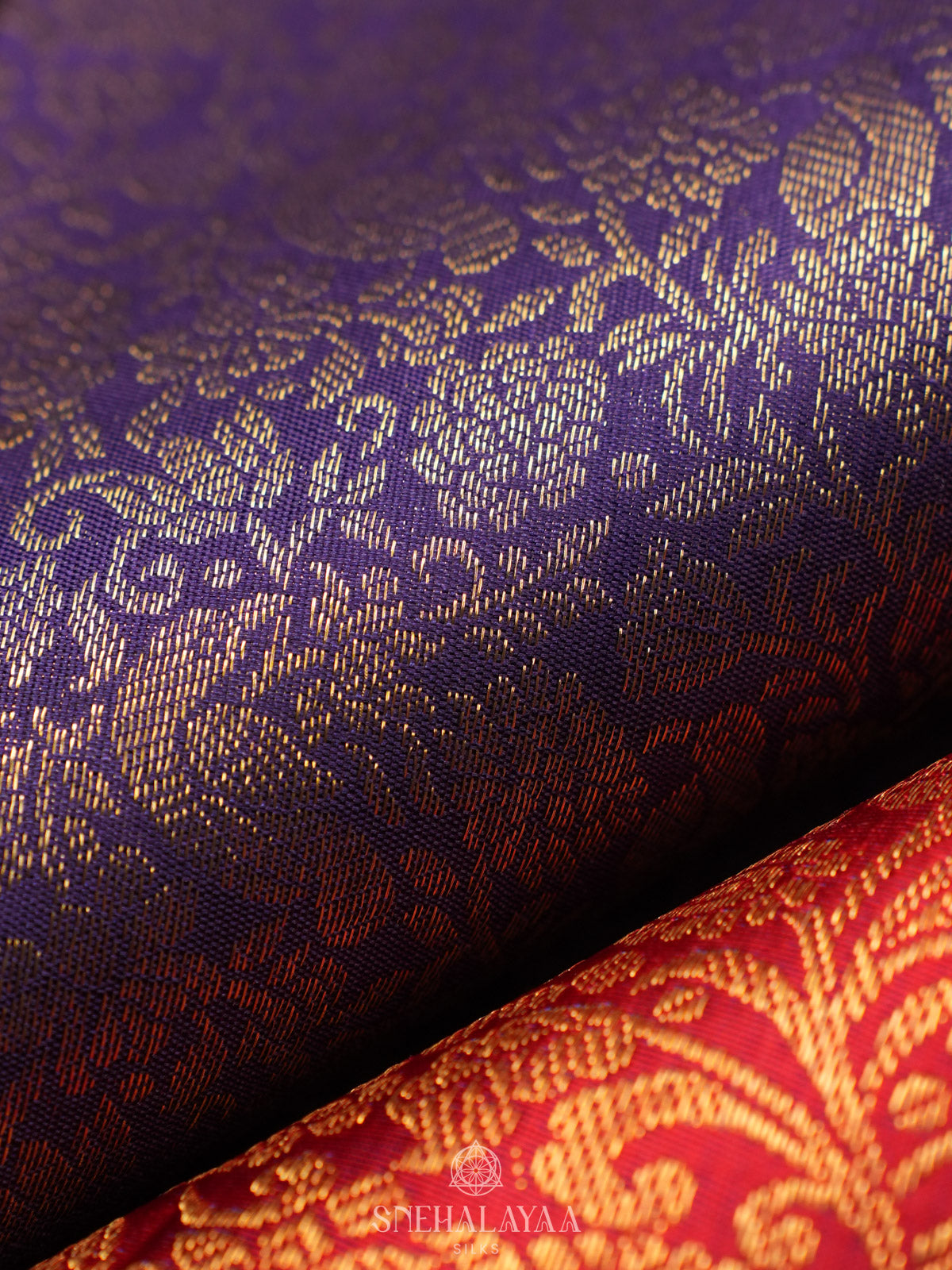 Purple Tissue Kanjivaram Silk Saree