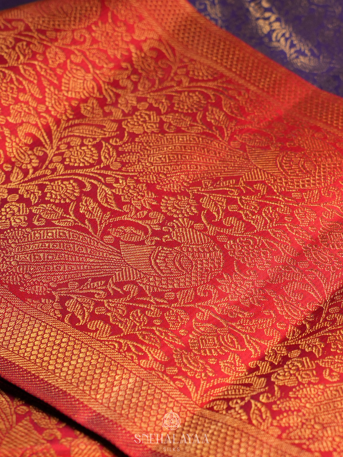 Purple Tissue Kanjivaram Silk Saree
