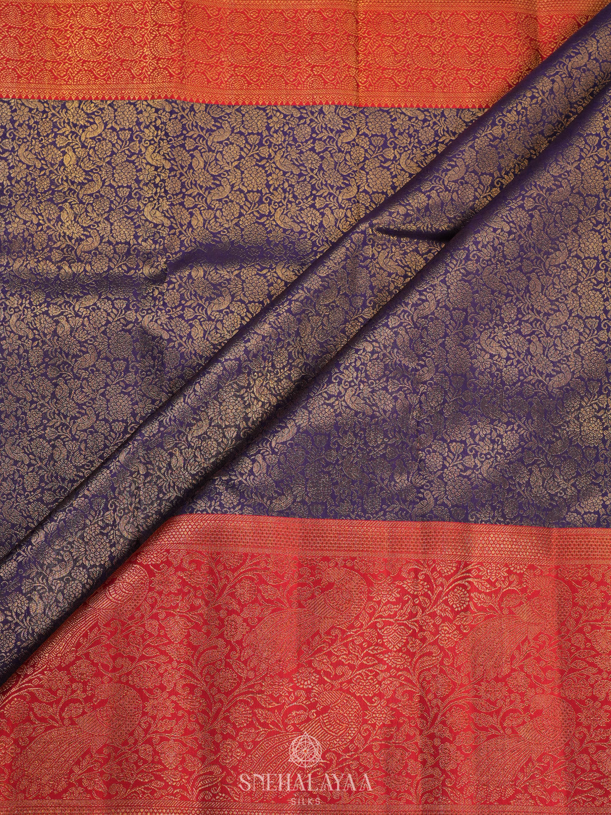 Purple Tissue Kanjivaram Silk Saree