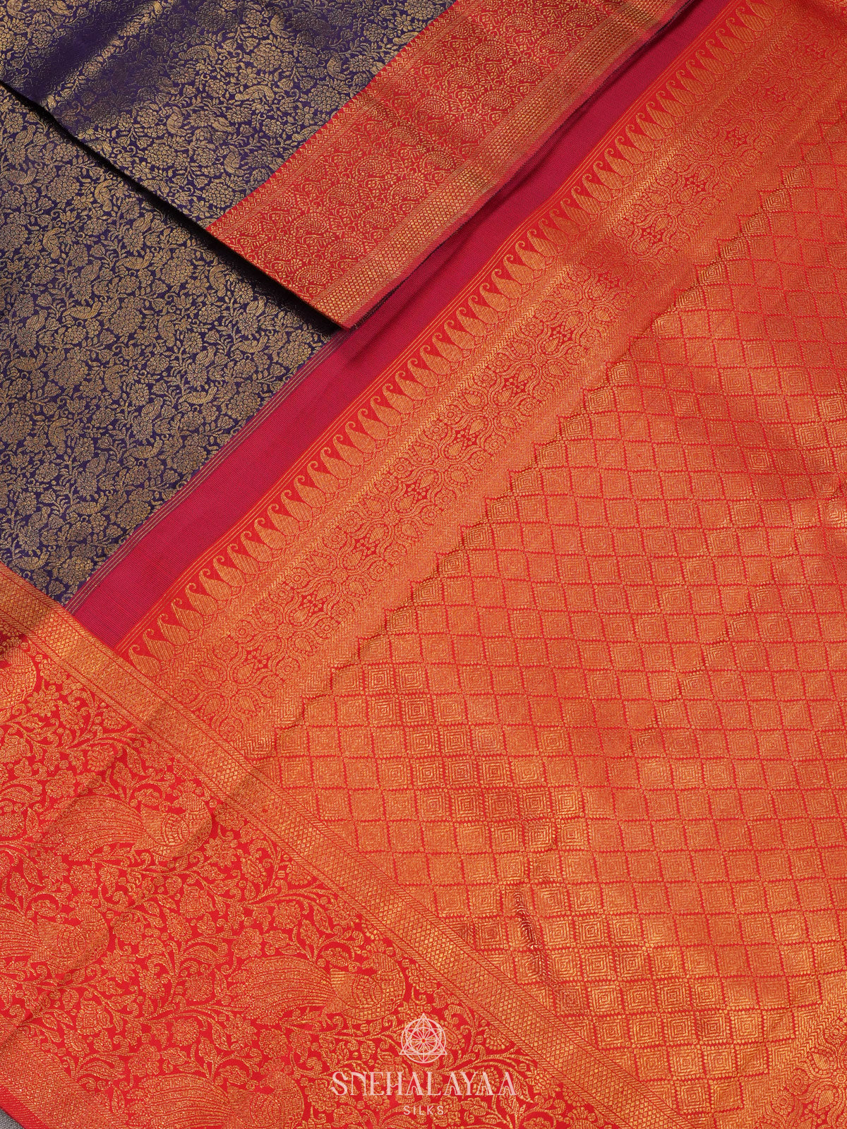 Purple Tissue Kanjivaram Silk Saree