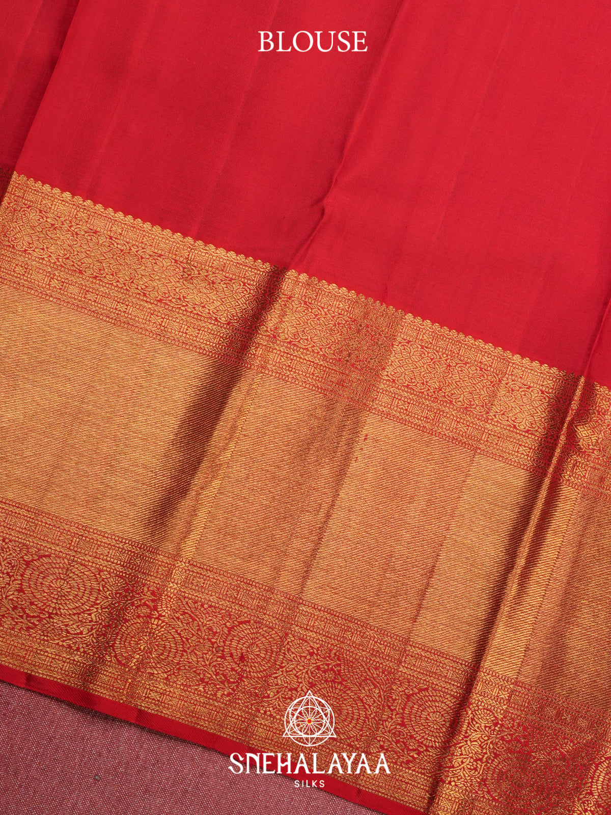 Peacock Blue Floral Kanjivaram Silk Saree with Gold Zari Border