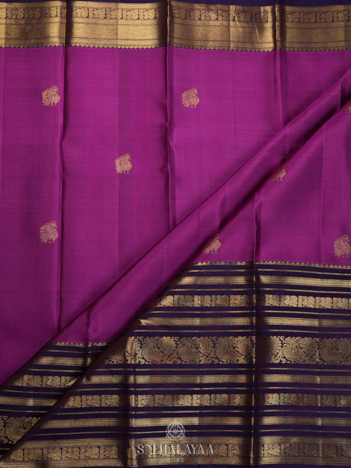 Magenta Kanjivaram Silk Saree