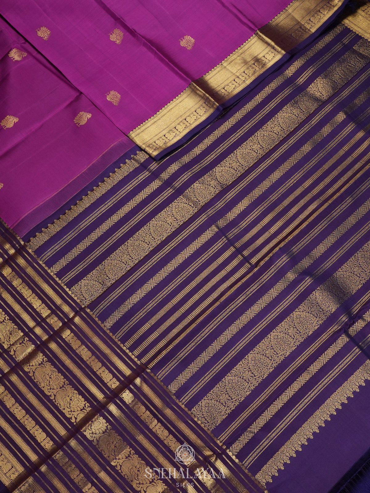Magenta Kanjivaram Silk Saree