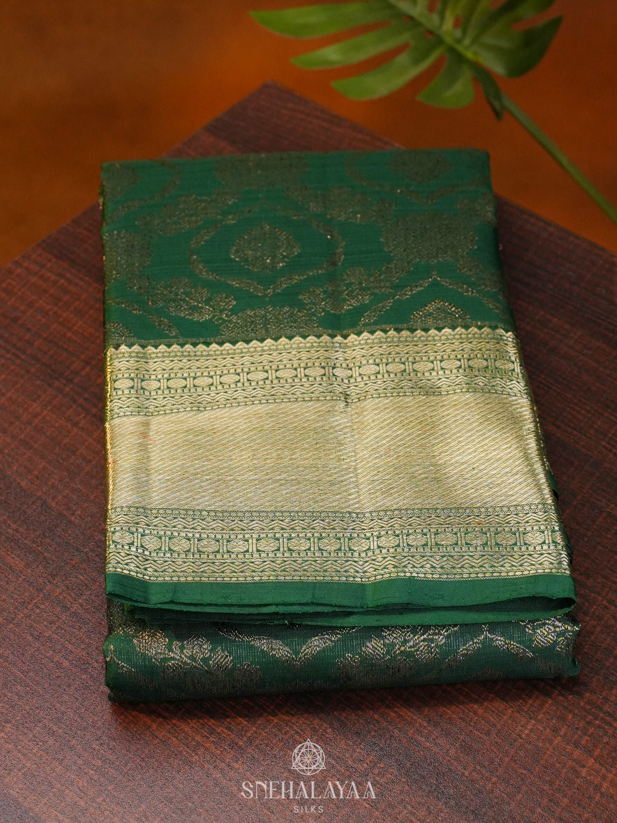 Emerald Green Kanjivaram Silk Saree