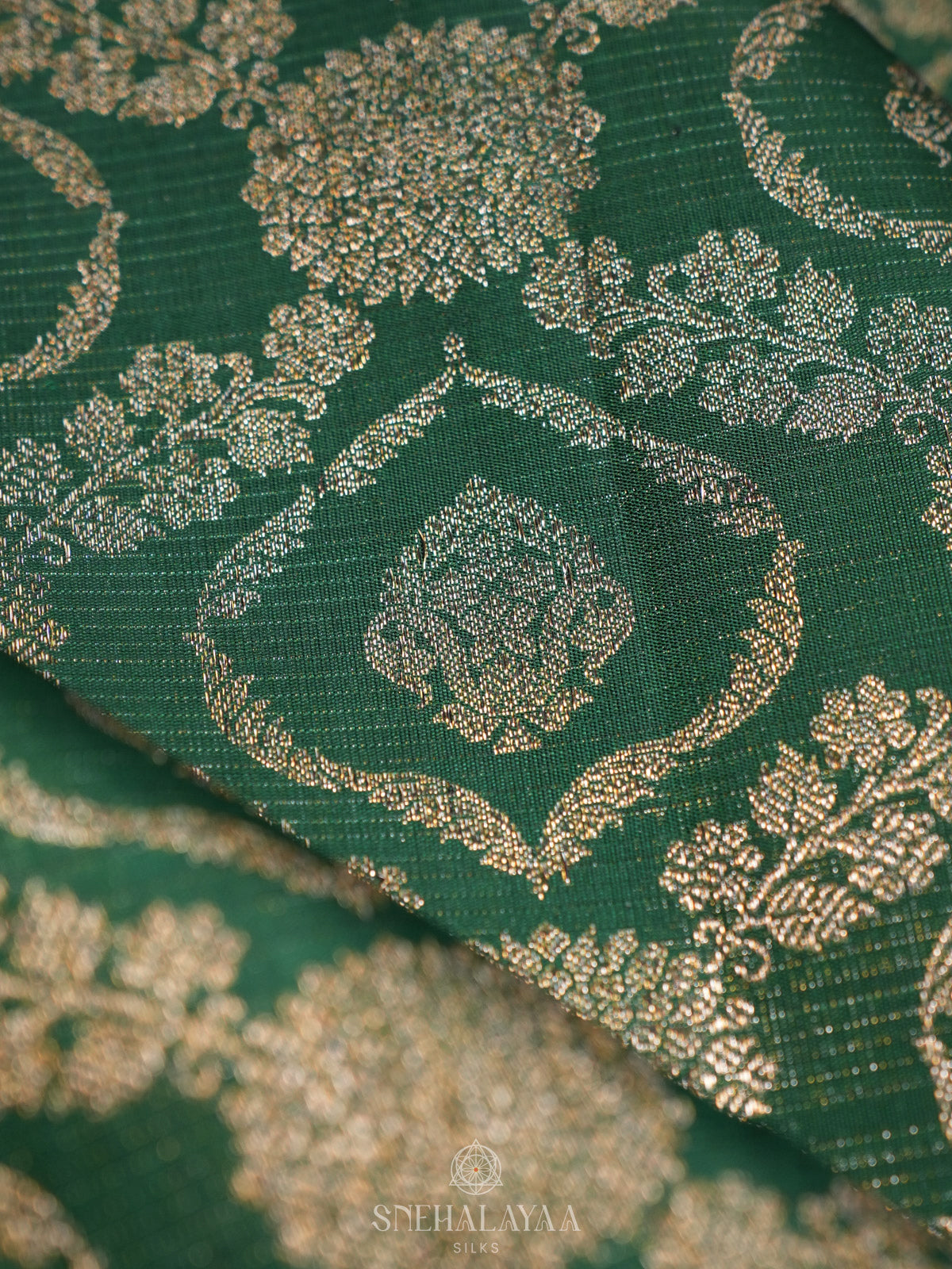 Emerald Green Kanjivaram Silk Saree