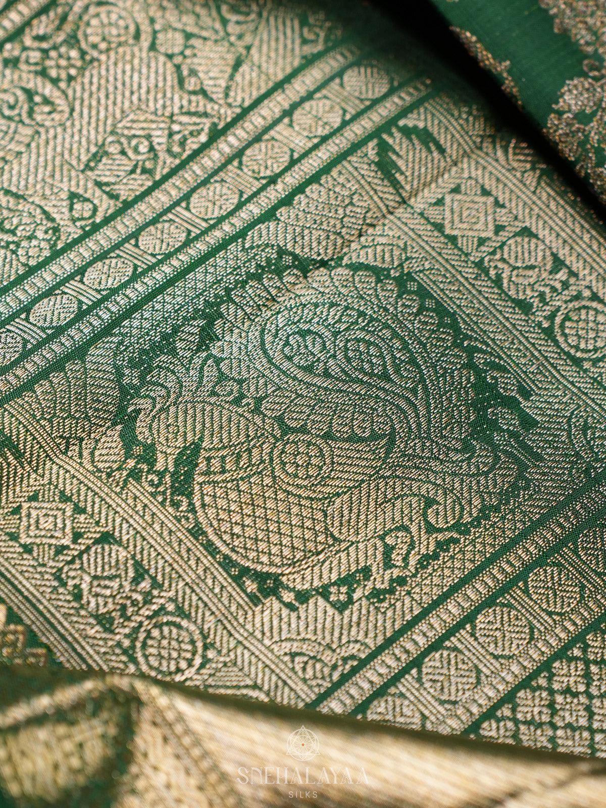 Emerald Green Kanjivaram Silk Saree