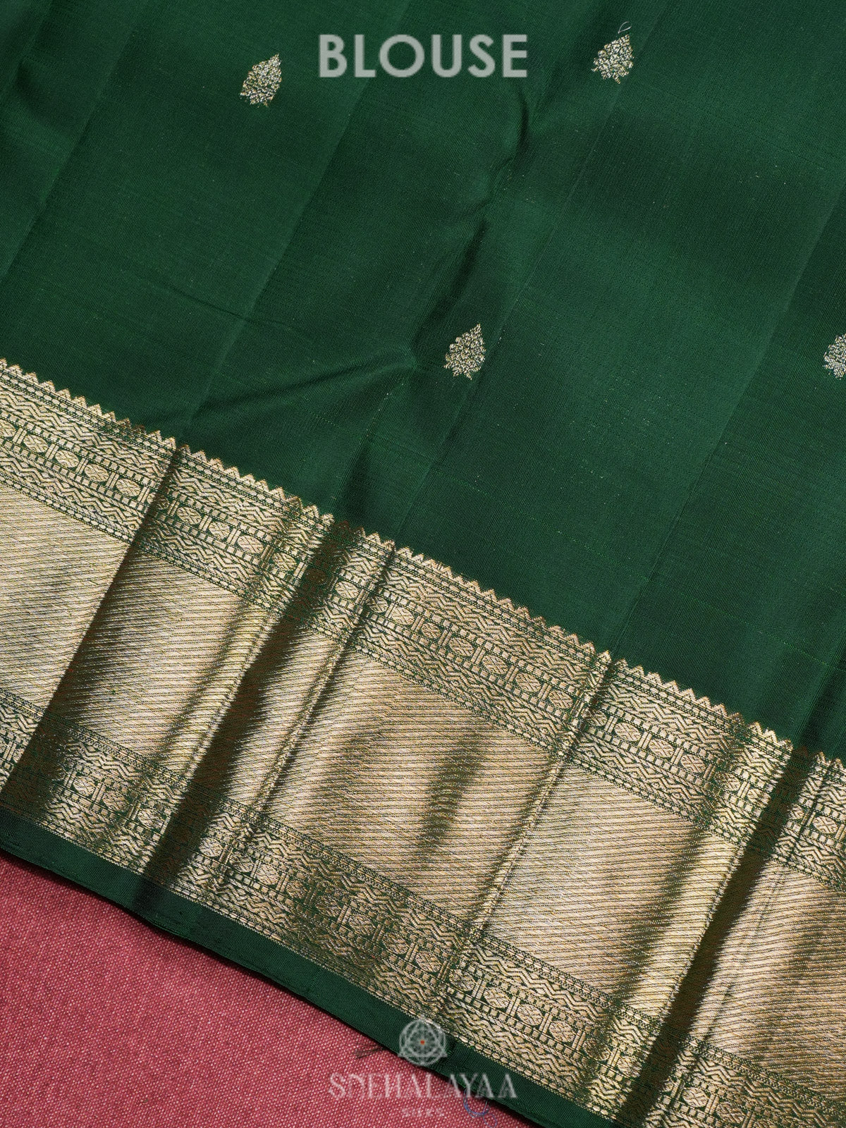 Emerald Green Kanjivaram Silk Saree