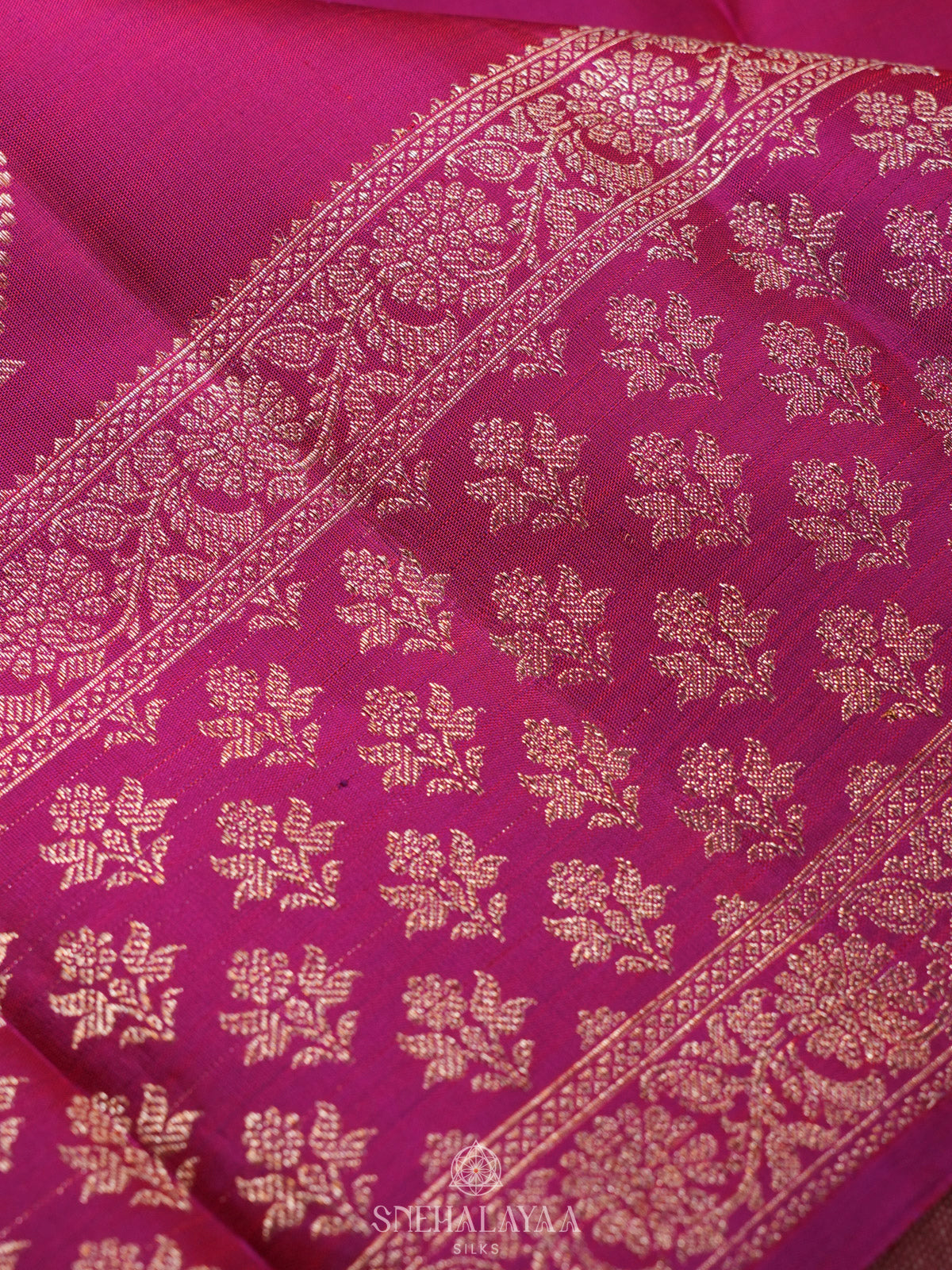 Magenta Pink Kanjivaram Silk Saree