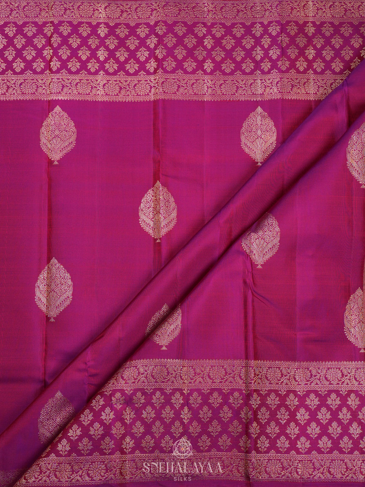 Magenta Pink Kanjivaram Silk Saree