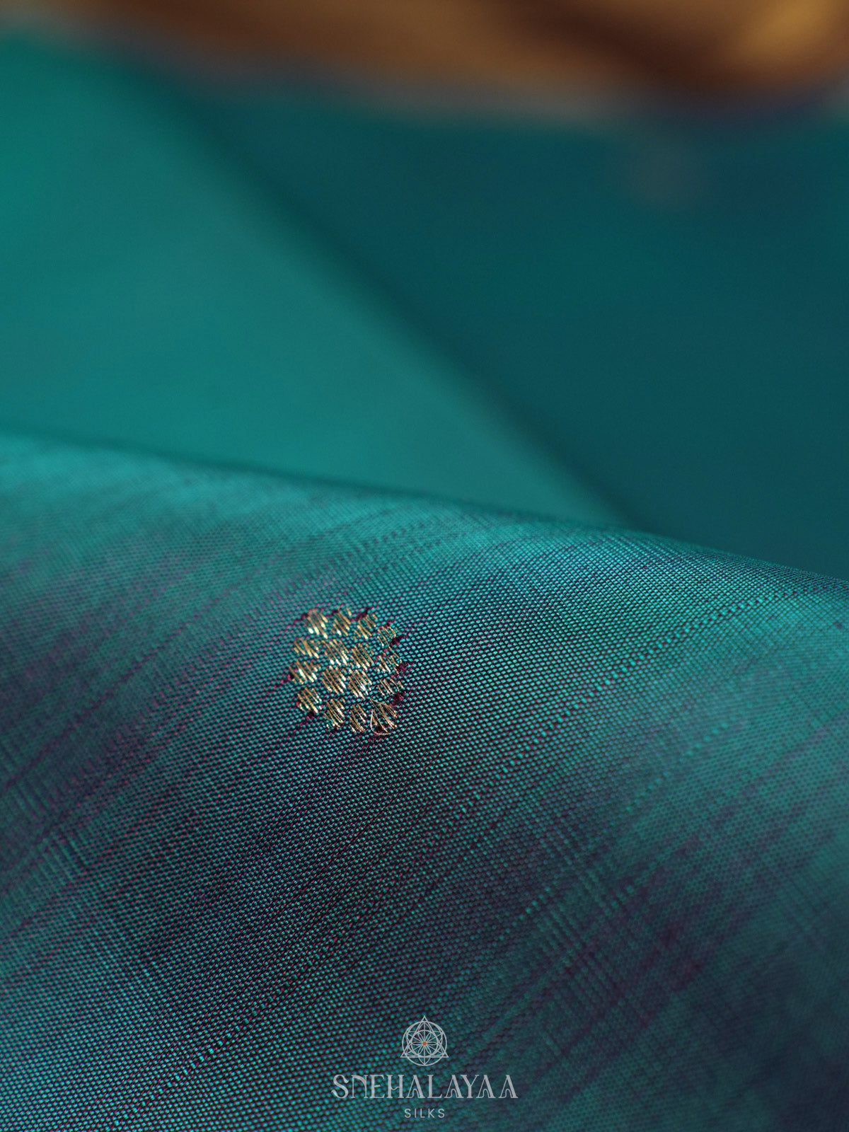 Peacock Blue Kanjivaram Silk Saree