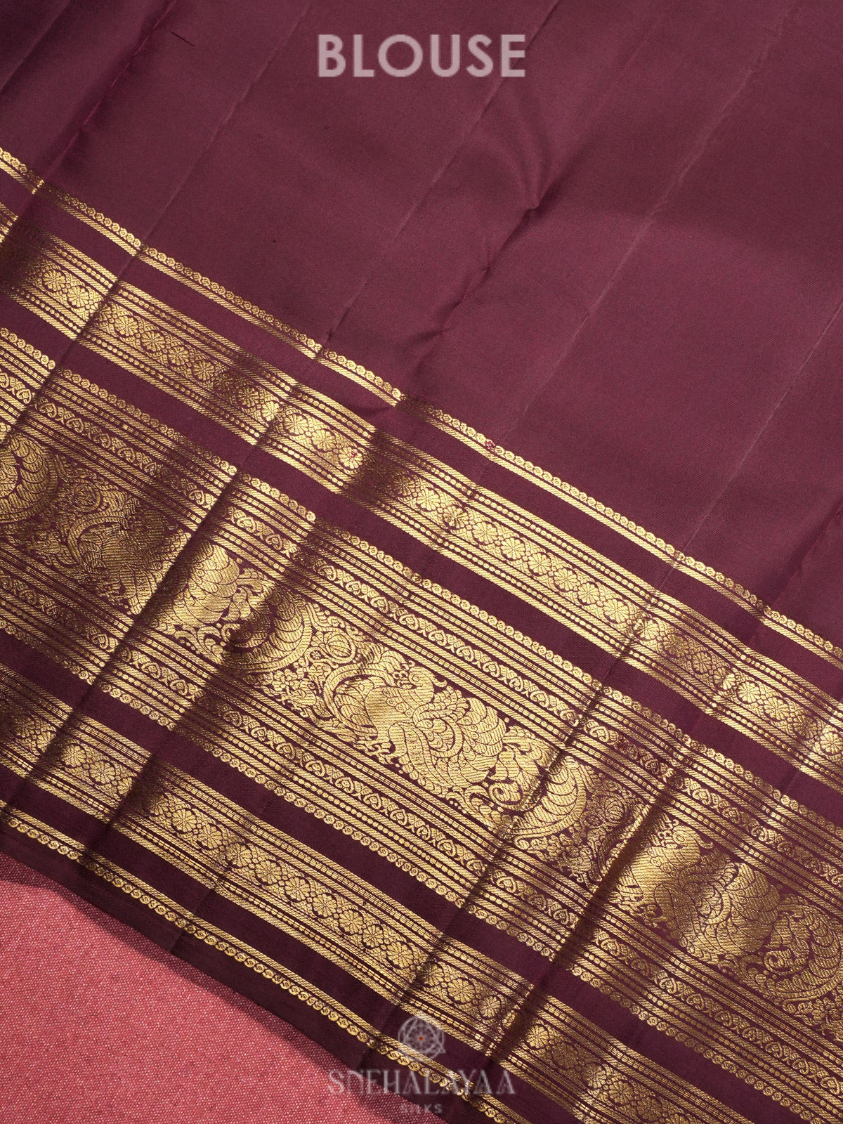 Peacock Blue Kanjivaram Silk Saree