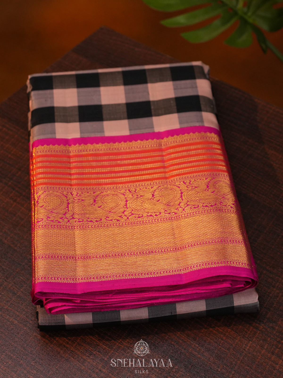 Black Kanjivaram Silk Saree