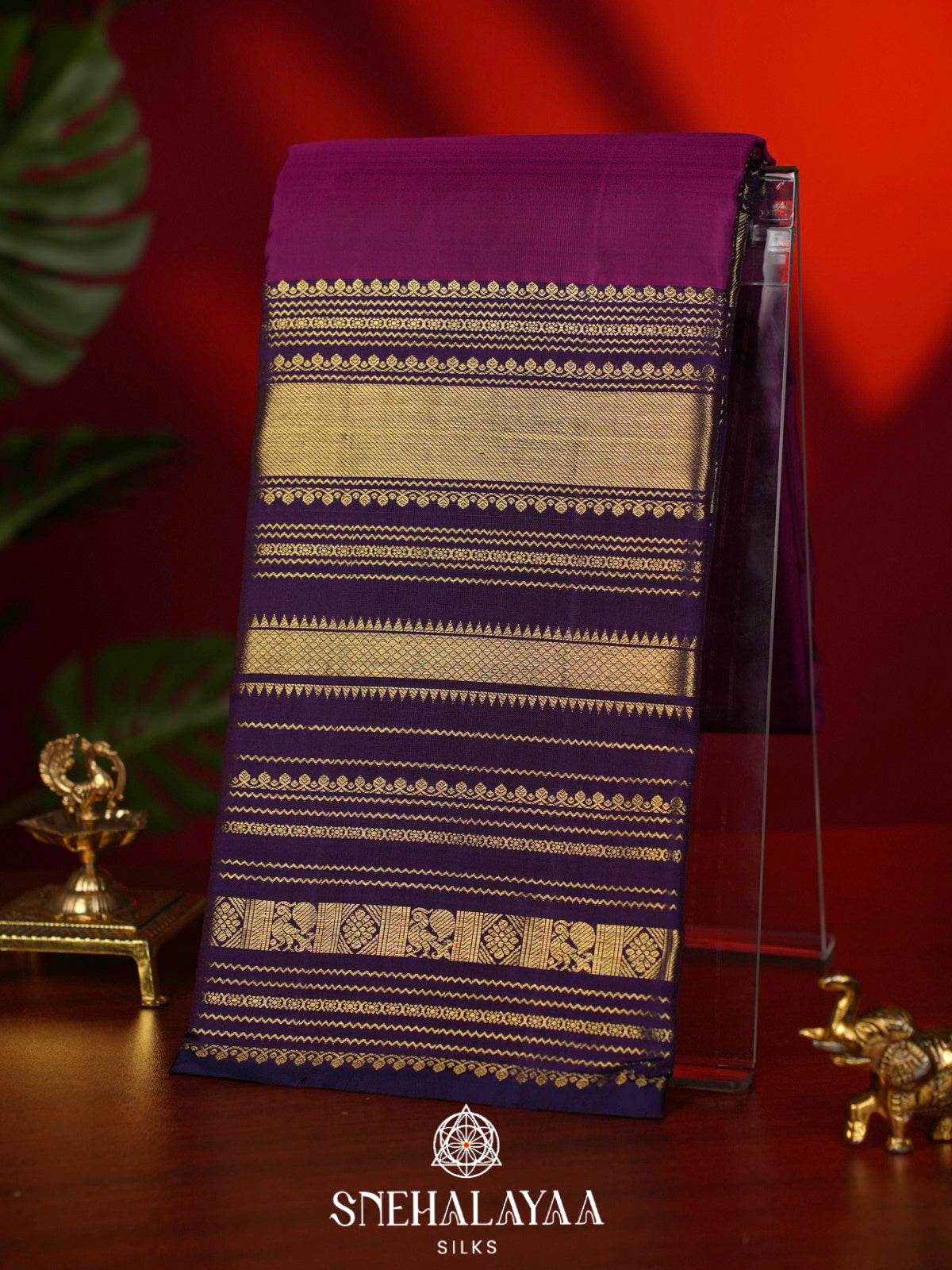 Magenta Kanjivaram Silk Saree