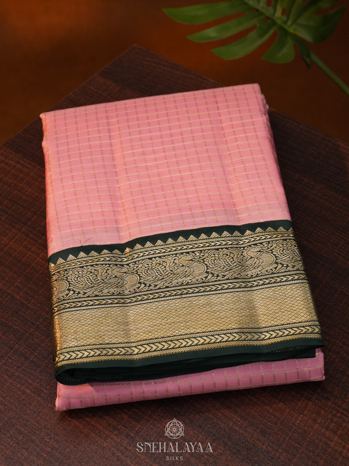 Pale Pink Kanjivaram Silk Saree