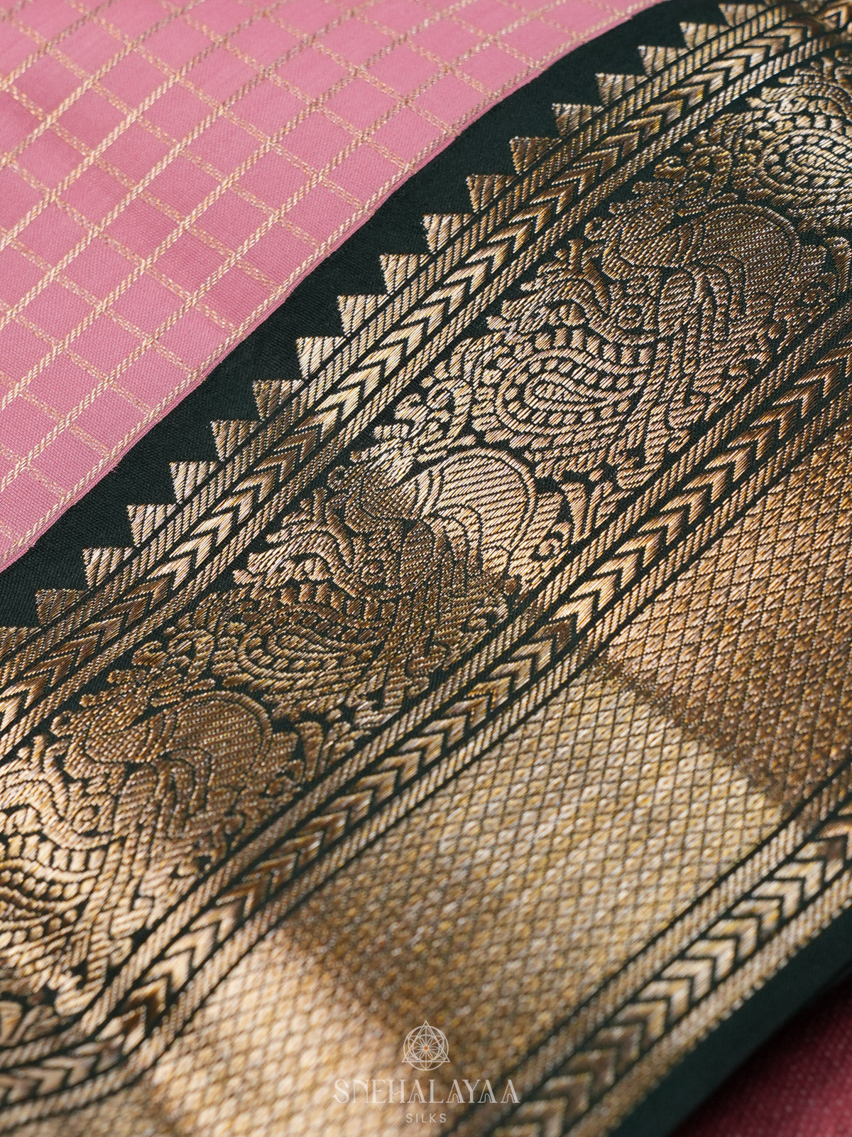 Pale Pink Kanjivaram Silk Saree