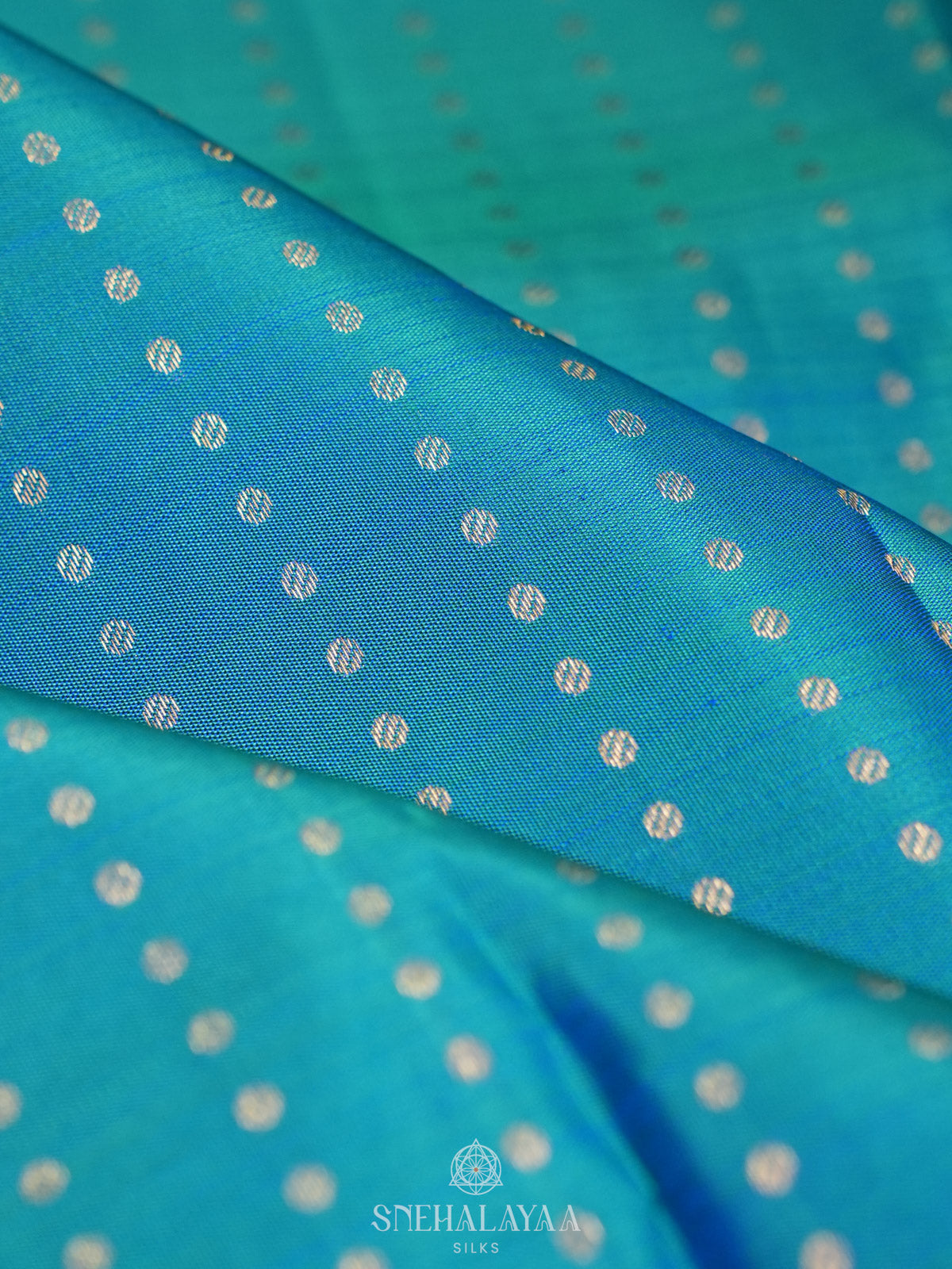 Peacock Blue Kanjivaram Silk Saree