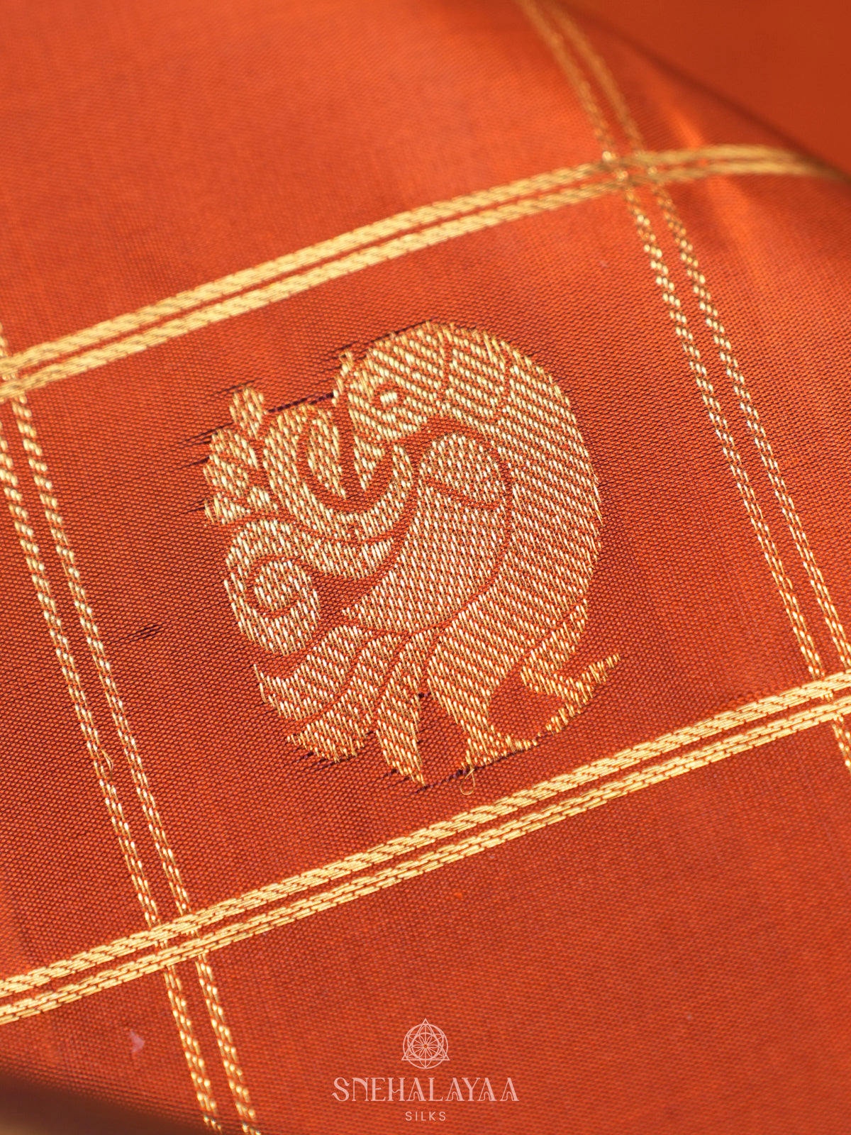 Orange Kanjivaram Silk Saree