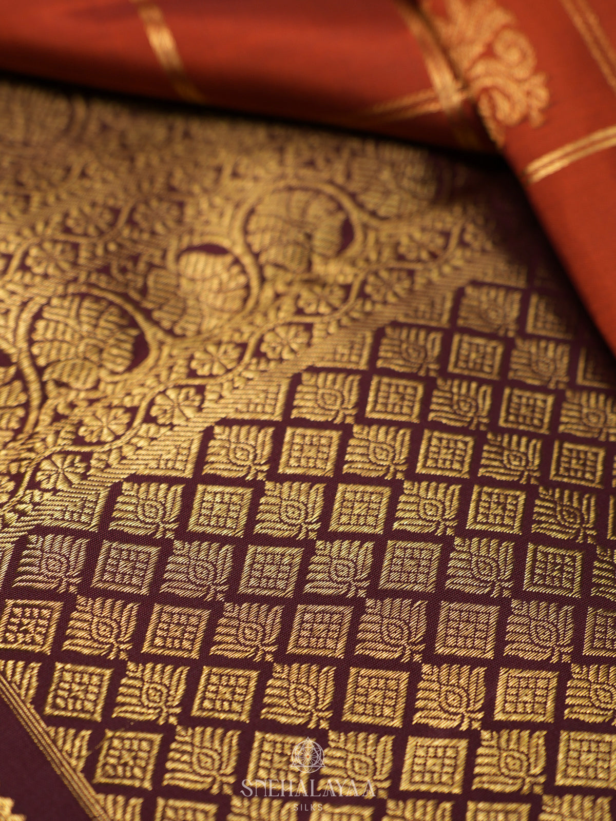 Orange Kanjivaram Silk Saree