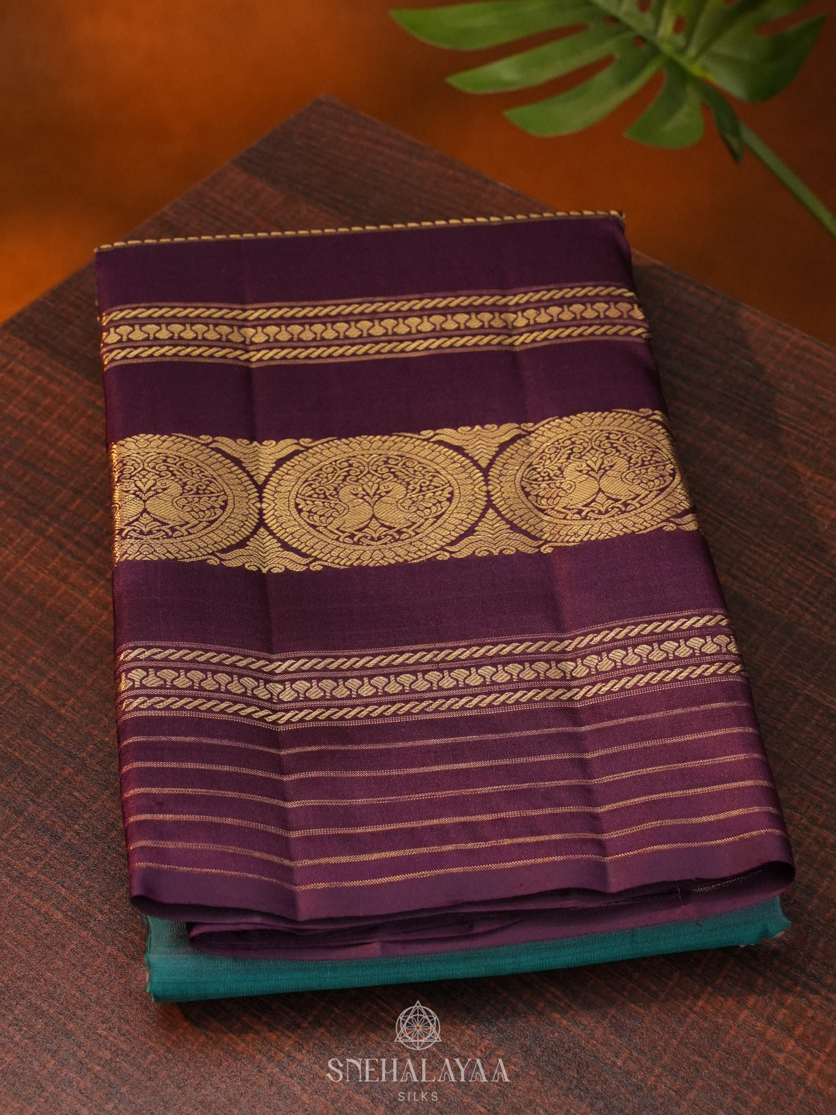 Teal Green Kanjivaram Silk Saree