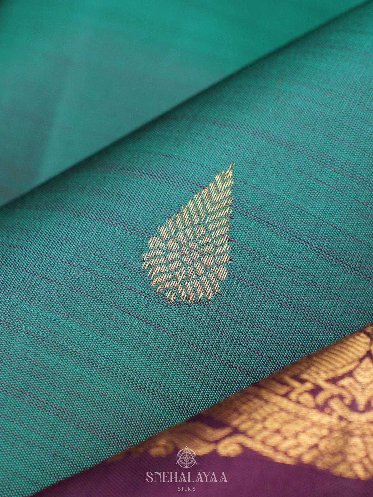 Teal Green Kanjivaram Silk Saree