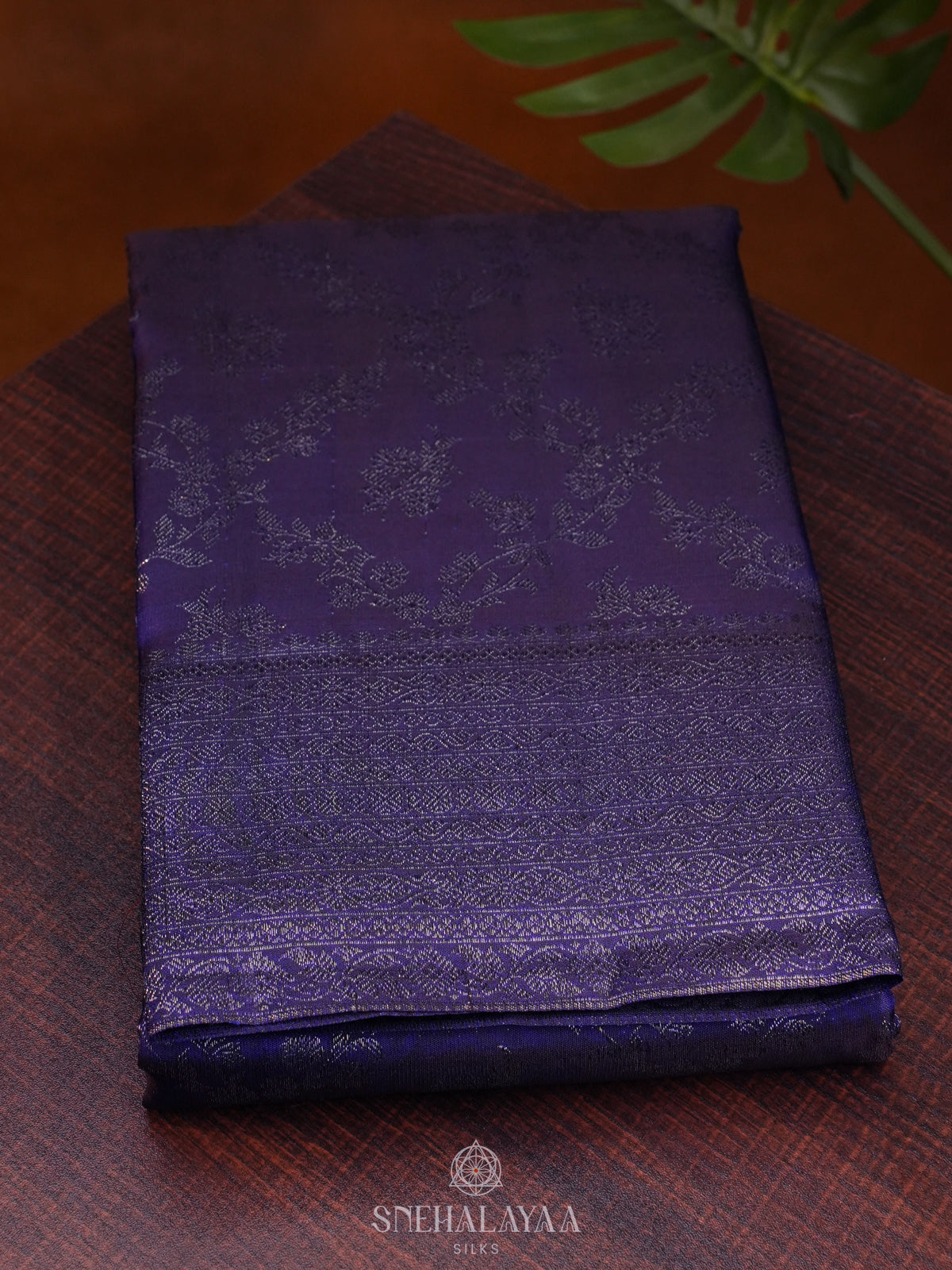 Navy Blue Kanjivaram Silk Saree