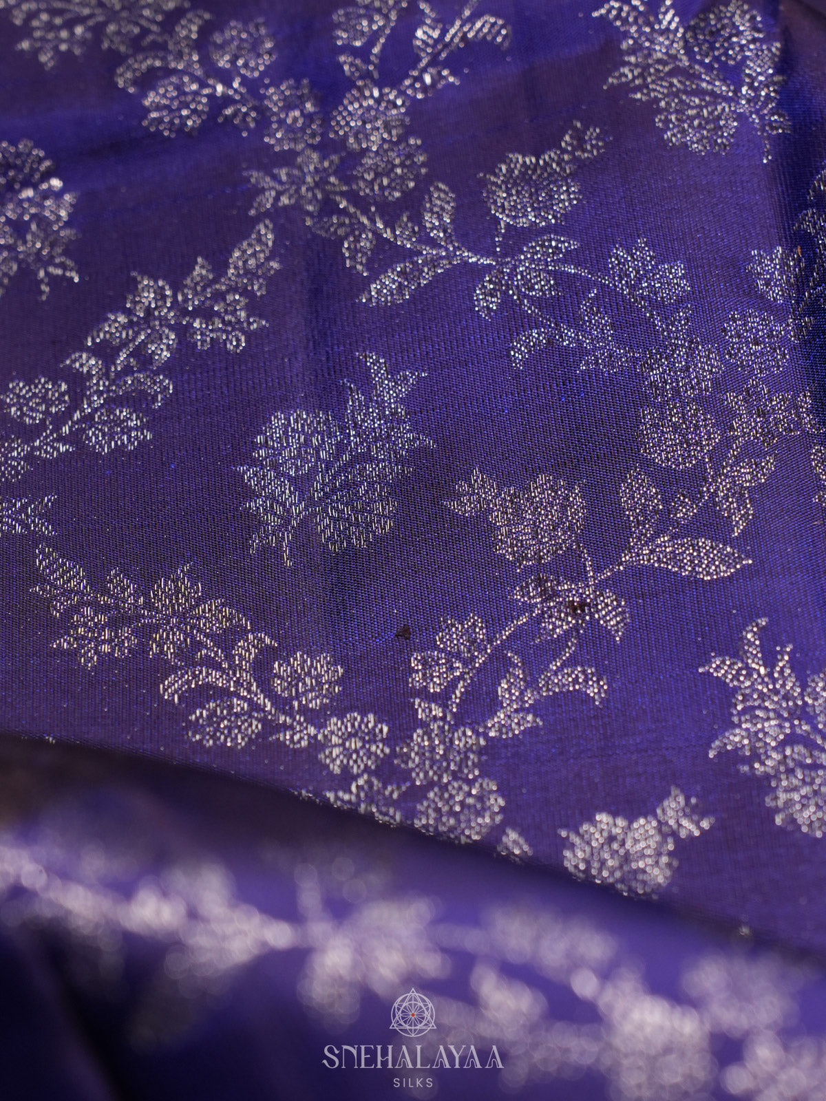 Navy Blue Kanjivaram Silk Saree