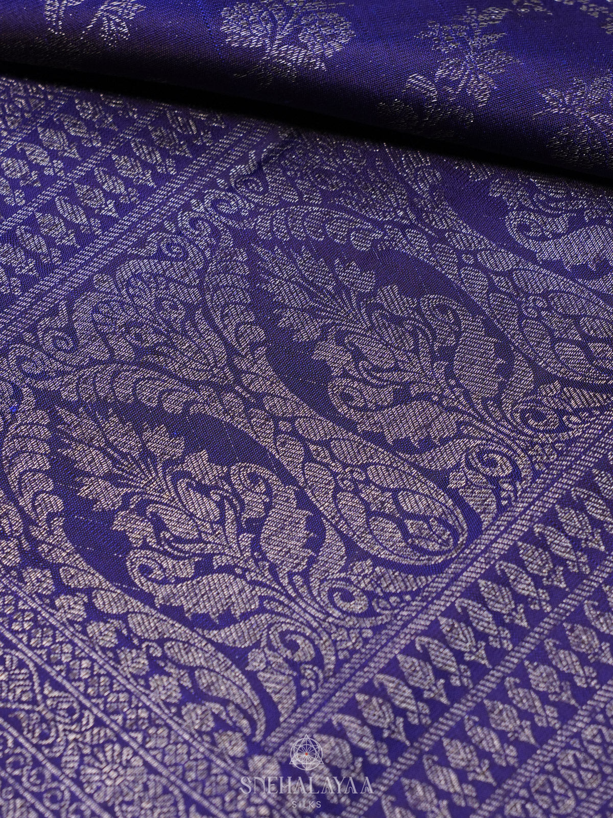 Navy Blue Kanjivaram Silk Saree