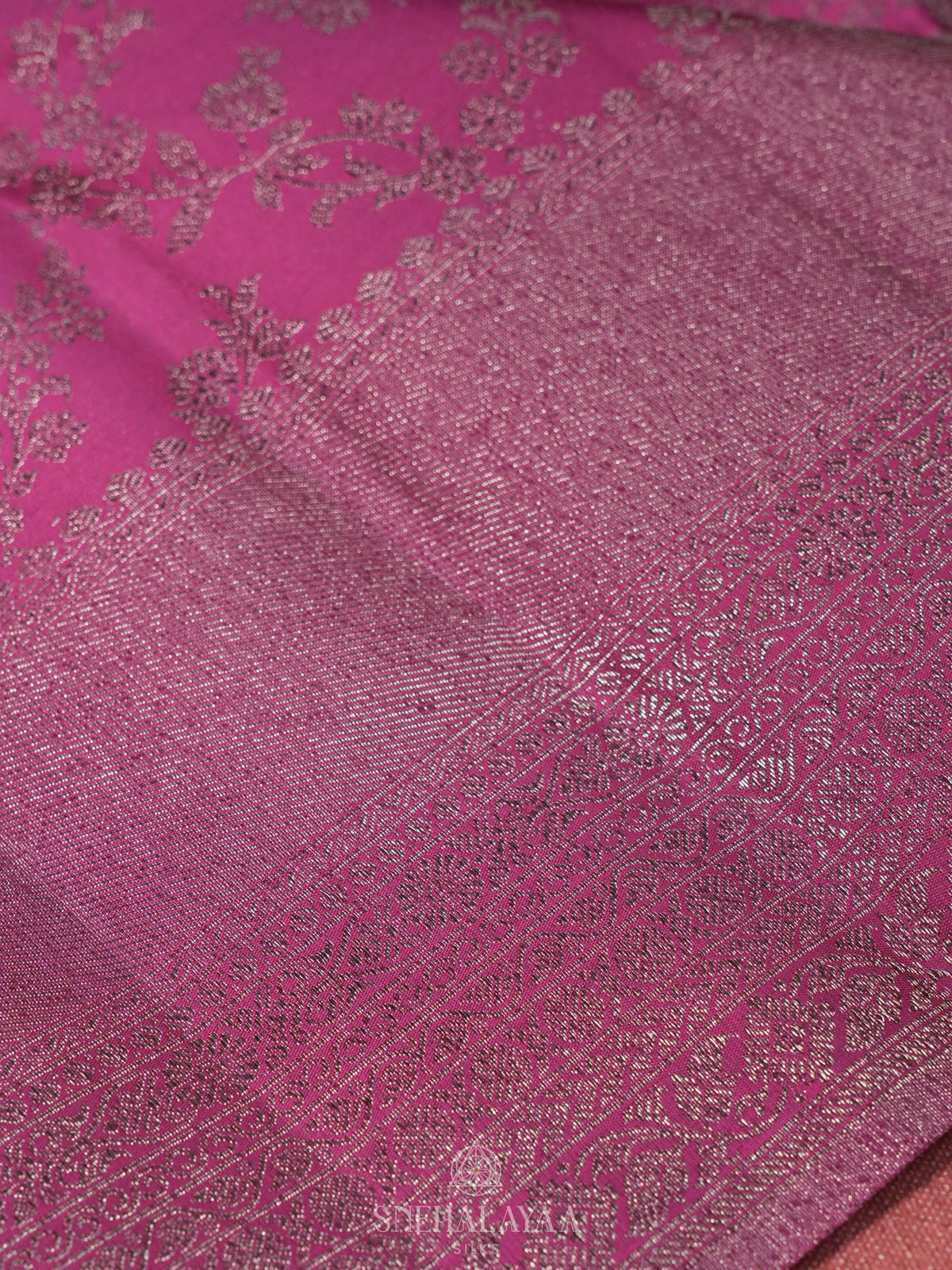 Magenta Kanjivaram Silk Saree