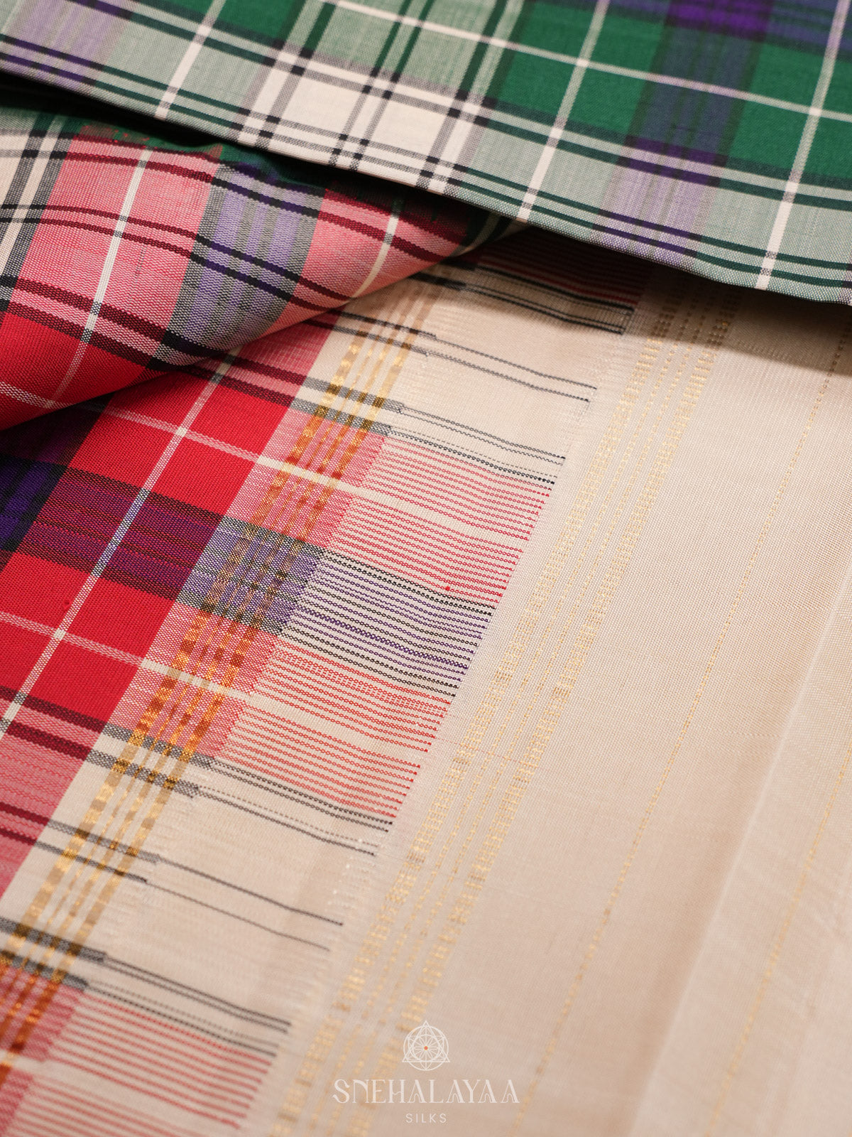 Multicolour Kanjivaram Silk Saree