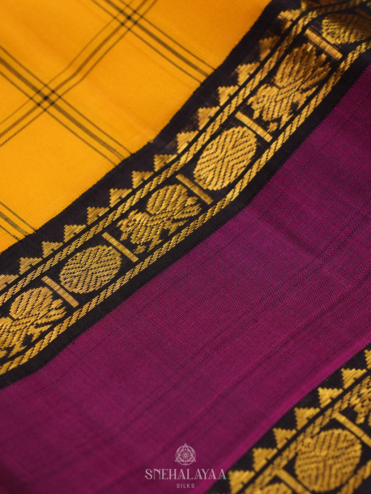Mango Yellow Kanjivaram Silk Saree