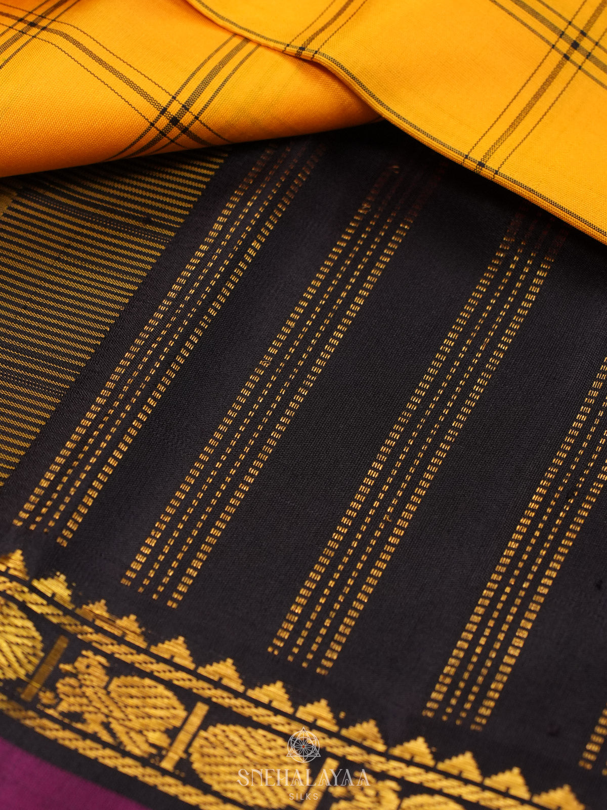 Mango Yellow Kanjivaram Silk Saree