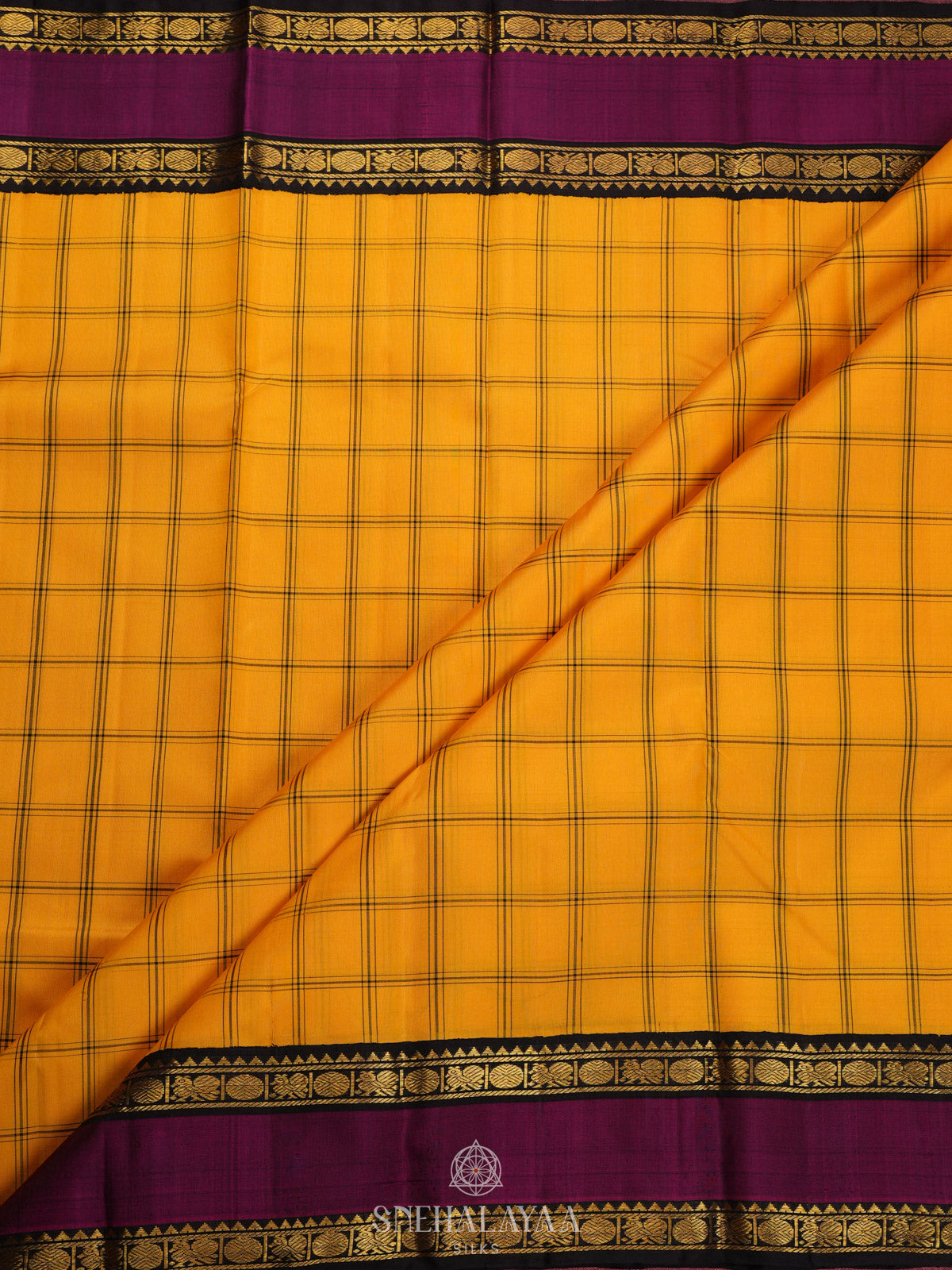 Mango Yellow Kanjivaram Silk Saree