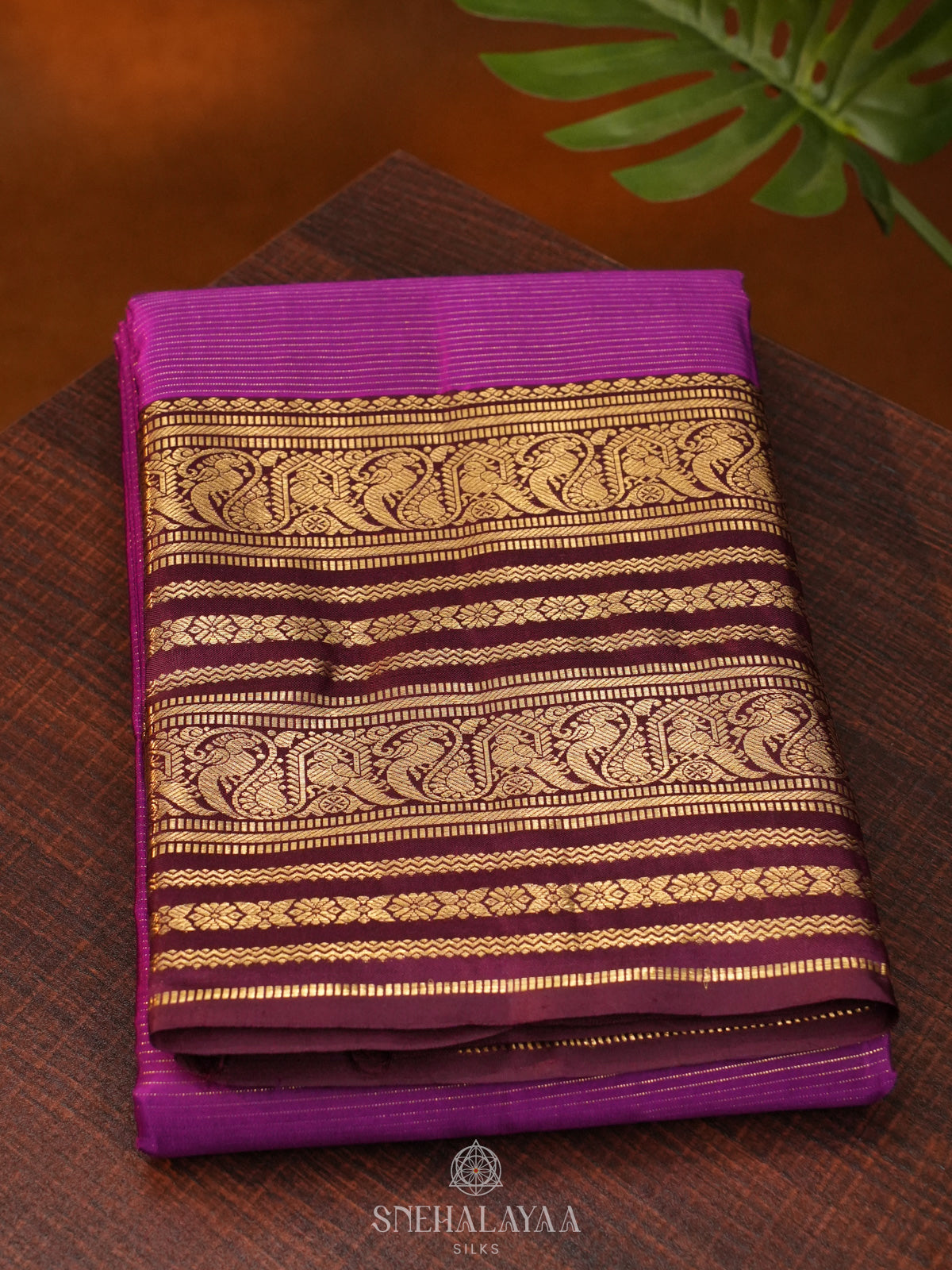 Magenta Kanjivaram Silk Saree
