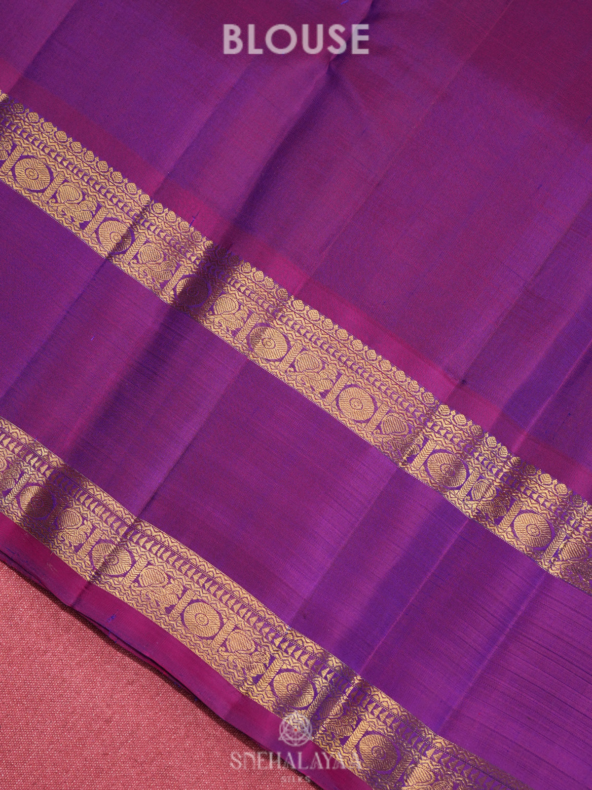 Peacock Blue Kanjivaram Silk Saree